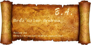Brüszler Andrea névjegykártya